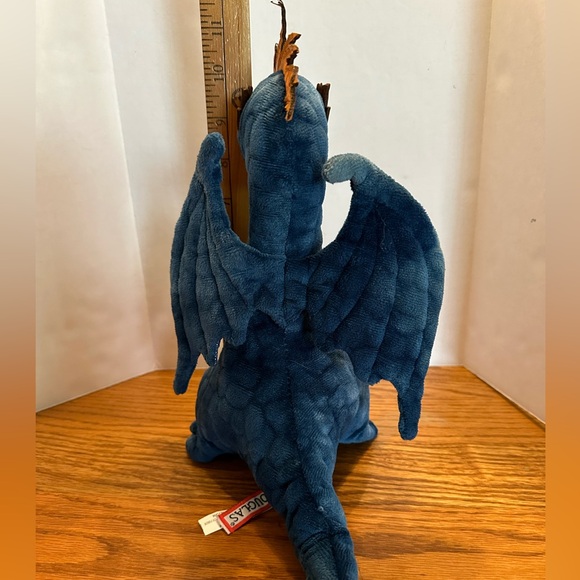 Zander the Blue Dragon Plush Glitter Belly Stuffed Animal 2022 Douglas - Picture 4 of 5